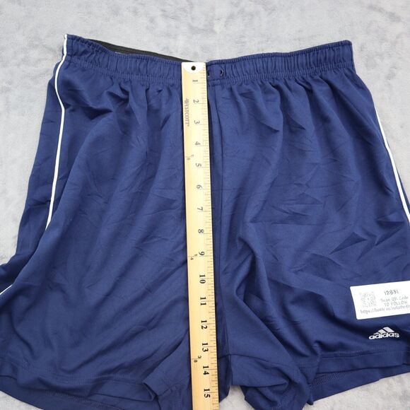 Adidas Shorts Mens L Blue Elastic Waist Basketball Sports Active Pull On Bottoms - Picture 4 of 12